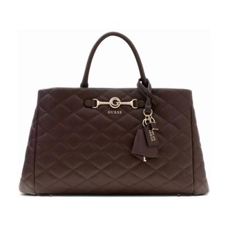 Guess Frances Girlfriend Satchel - - Bags - Donna - Marrone - ONE SIZE