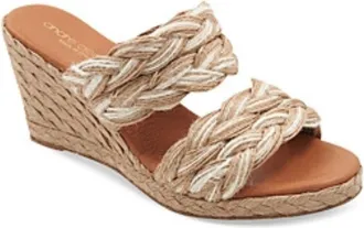 Andr&eacute; Assous Womens Andre Assous Nolita Sandals Natural Wedge Heel Espadrille VER1194