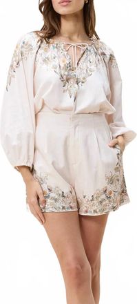Cleobella Max Cotton Shorts In Bella Mer Print