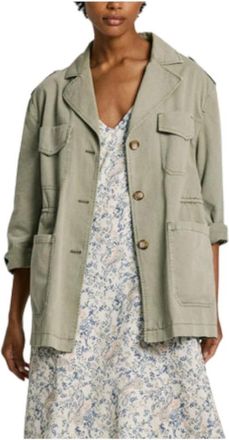 Pepe Jeans London Annie Militair Jack - Dames - Zomerjassen - Groen - S - Katoen - Jassen