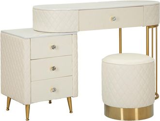 Mauro Ferretti Tocador de ecopiel con puf cm 120x40x75