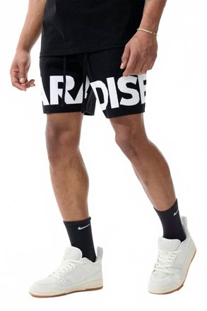 Jordan Craig Retro Paradise Knit Shorts In Black