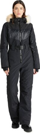 Pajar Womens Pearl Belted Mixed Media Ski Jumpsuit