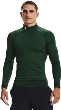 Under Armour Mens ColdGear Armour Compression Mock, Forest Green (301)/White, X-Large