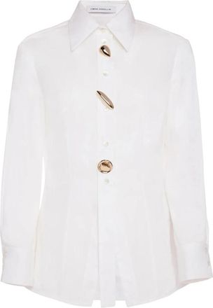 Simona Corsellini Cac 0301 Shirt - Dames - Overhemden - Wit - M - Katoen - Overhemden