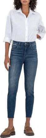 Kut from the Kloth Charlize High Rise Cigarette Leg Jeans In Jubilant W/dk
