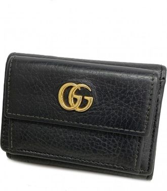 Gucci Black Leather Wallet (Tri-Fold) (Pre-Owned)