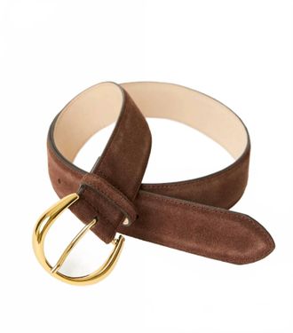 B-Low The Belt Womens Odessa Suede Belt In Chocolate Gold
