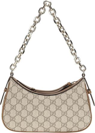 Gucci Beige GG Emblem Small Shoulder Bag