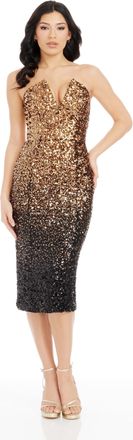 Dress The Population Perla Strapless Bodycon Midi Dress