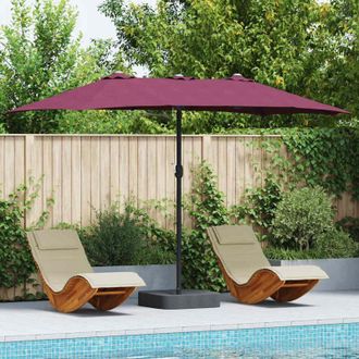 vidaXL Parasol De Jard&iacute;n Rojo Burdeos 385 X 209 X 244 Cm Tela Vidaxl