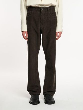 STUDIO NICHOLSON Corduroy Trousers - Brown