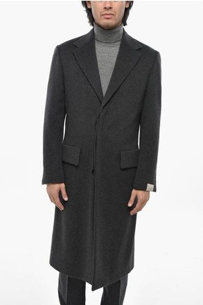 Corneliani CIRCLE Cashmere Coat with Flap Pockets size 46