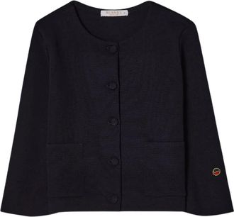 Busnel Lisa Short Wool Jacket - Dames - Vesten - Blauw - M - Wol - Truien & Vesten