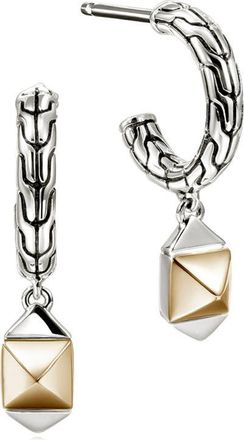 John Hardy Icon Stud Hoop Earrings in Silver And Gold at Nordstrom