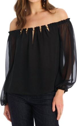 Allison New York Sara Off Shoulder Top In Black
