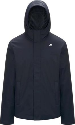 K-Way Jacko Twill Marmotta Jacket - Heren - Regenjassen - Blauw - XL - Polyester - Jassen