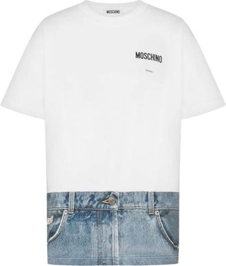 Moschino T-shirt met logoprint - Wit