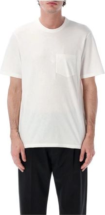 Maison Margiela Taped Cotton Jersey T-shirt - Heren - T-shirts - Wit - L - Katoen - Tops