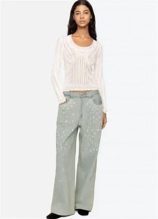 Sea New York Perlette Denim Baggy Jean In Blue