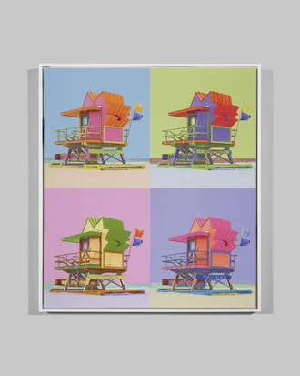 RFA Fine Art Silkscreen Miami 2 Giclee Canvas Art By H. Scott