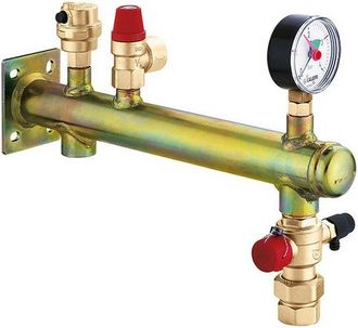 Caleffi Unidad De Conexi&oacute;n Para Tanque De Acero Fixcal 335, 3/4 Pulgada X 3 Bar Con Acoplamiento R&aacute;pido Hasta 20 Kw Caleffi