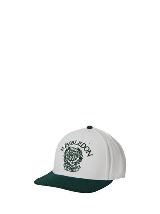 Ralph Lauren White Wimbledon Logo Textured Baseball Hat