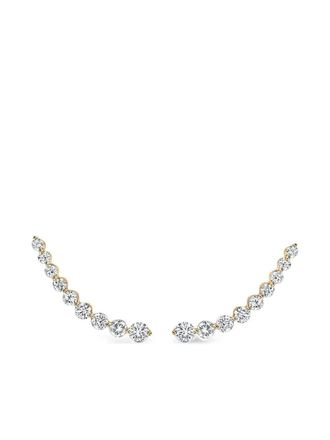 Anita Ko 18K yellow gold Diamond Floating earrings - women - 18kt Yellow Gold - One Size - Silver