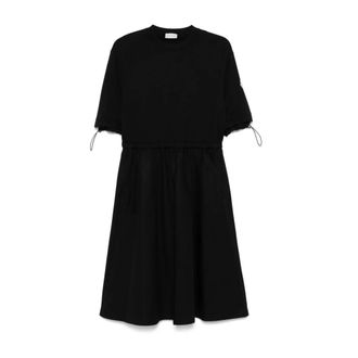 Moncler Mid Length Dress - female - Moncler - Midi Dresses - Black - M - Dresses