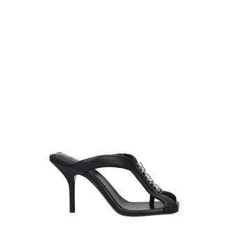 Givenchy Black Leather Stiletto Heel Womens Sandals