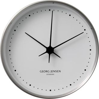 Georg Jensen Henning Koppel Wanduhr &Oslash; 22 cm, Edelstahl / weiss