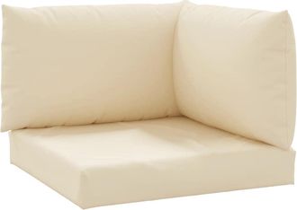 vidaXL Cojines Para Palets 3 Unidades Tela Oxford Beige Vidaxl