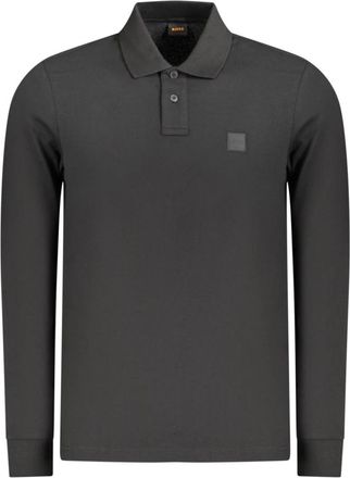 HUGO BOSS Passerby Long-Sleeved Polo Shirt - Heren - Polos - Zwart - 2XL - Katoen - Tops