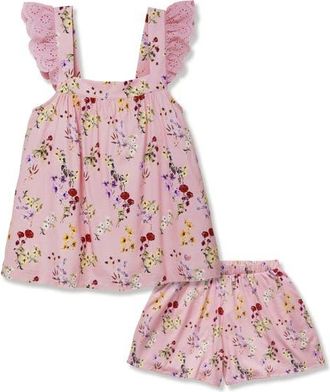 Petite Plume Clara Pima Cotton Short Pajamas in Pink at Nordstrom, Size X-Large