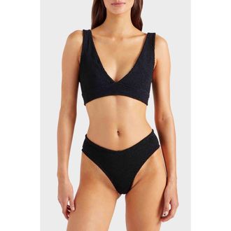 Hunza G Angel Two-Piece Bikini Swimsuit in Black at Nordstrom