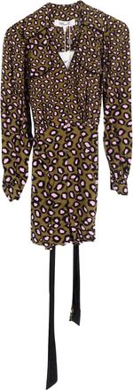 Diane Von F&uuml;rstenberg Ella Playsuit met wikkeleffect en luipaardprint in veelkleurige viscose