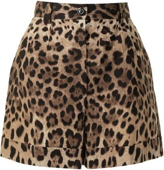 Dolce & Gabbana Brown Printed Shorts