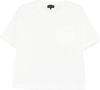 Emporio Armani White Round Neck Logo T-shirt