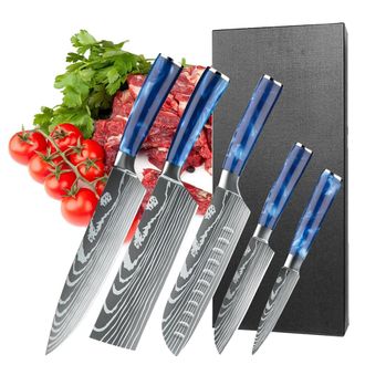 OEM Juego De Cuchillos, Acero Inoxidable De Alto Contenido En Carbono, Dise&ntilde;o Ergon&oacute;mico