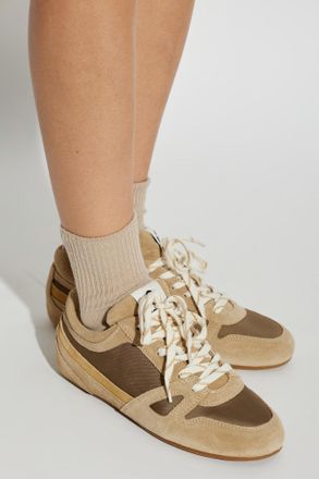 Isabel Marant Senny Low Sports Shoes, Womens, Beige