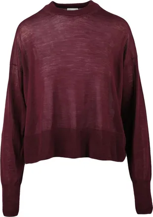 Alysi Short Brushed Knit Sweater in Luxurious Merino Wool