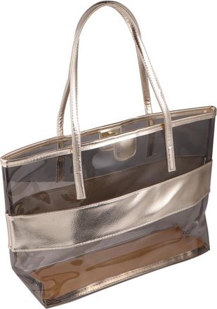 Frcolor Transparent Shoulder Bag Creative Women Tote Lightweight Beach Handbag with Small Purse for Outdoor Shopping Handy Sandproof Crossbody Bag in Light Go