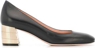 Bally Ladies Emily Black Leather Block-heel Pumps, Brand Size 35 (US Size 4.5)