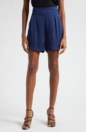 Ramy Brook Joss Satin Shorts in Spring Navy at Nordstrom Rack, Size 12