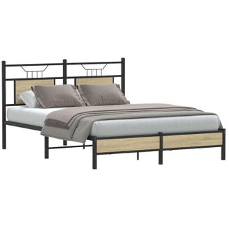 vidaXL Vidaxl - Giroletto senza Materasso Rovere Sonoma 140x200cm in Truciolato