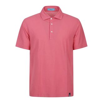 Drumohr Polo Shirts, male, Pink, Size: S Jersey Polo