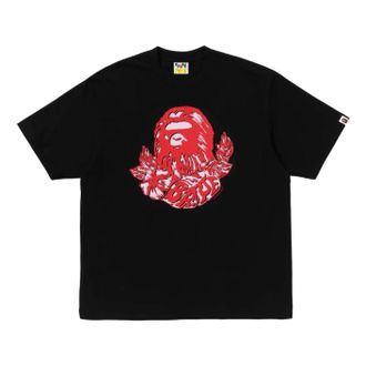 A Bathing Ape Palm Resort Camo Ape Head T-Shirt Black 0ZXTEM347101QBKX