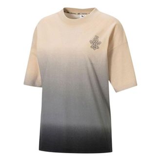Puma (WMNS) PUMA x PRONOUNCE W Graphic Tee Tie-dyed Causual Sports Female Khaki 532149-20