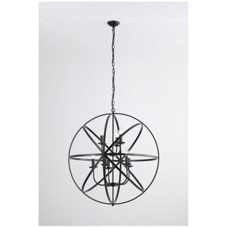 Searchlight Searchlight Orbit L&aacute;mpara Colgante Esf&eacute;rica De 8 Luces, Metal Negro Mate