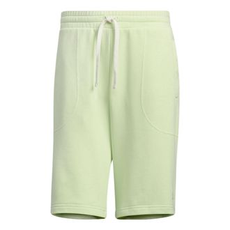 adidas neo Solid Color Lacing Casual Straight Shorts Unisex light green HS6823